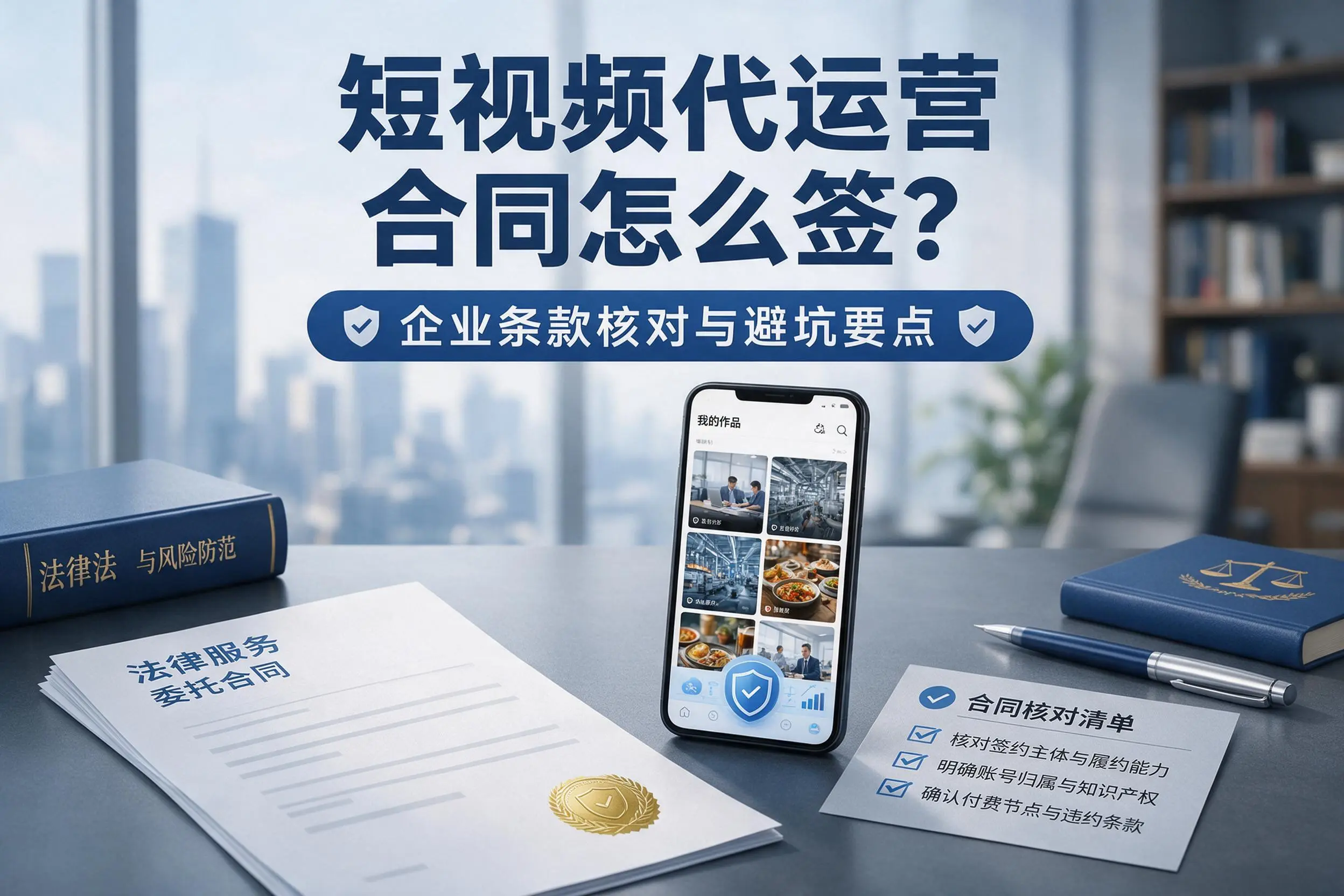 短视频代运营合同怎么签？大庆企业条款核对与避坑要点