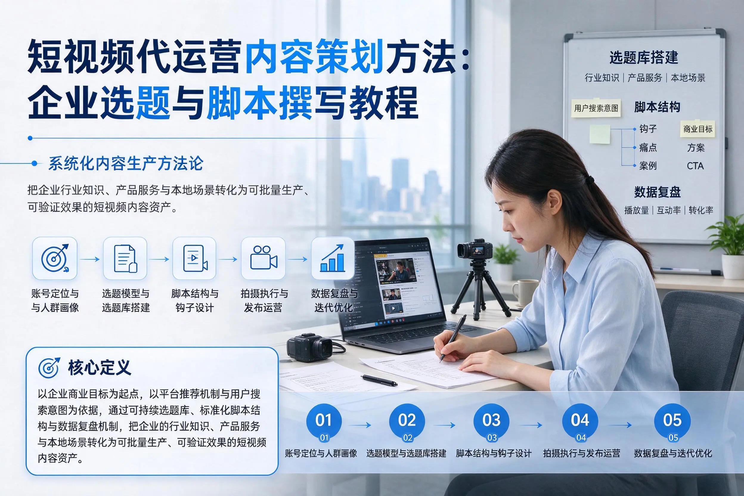 短视频代运营内容策划方法：大庆企业选题与脚本撰写教程