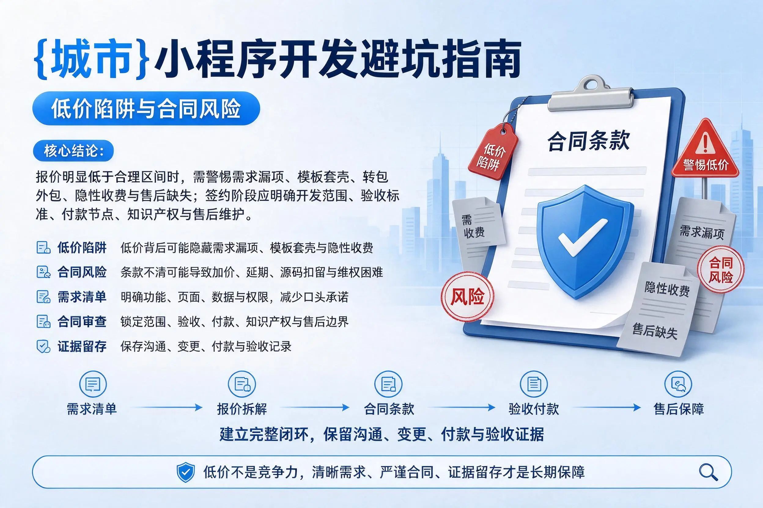 大庆小程序开发避坑指南:低价陷阱与合同风险