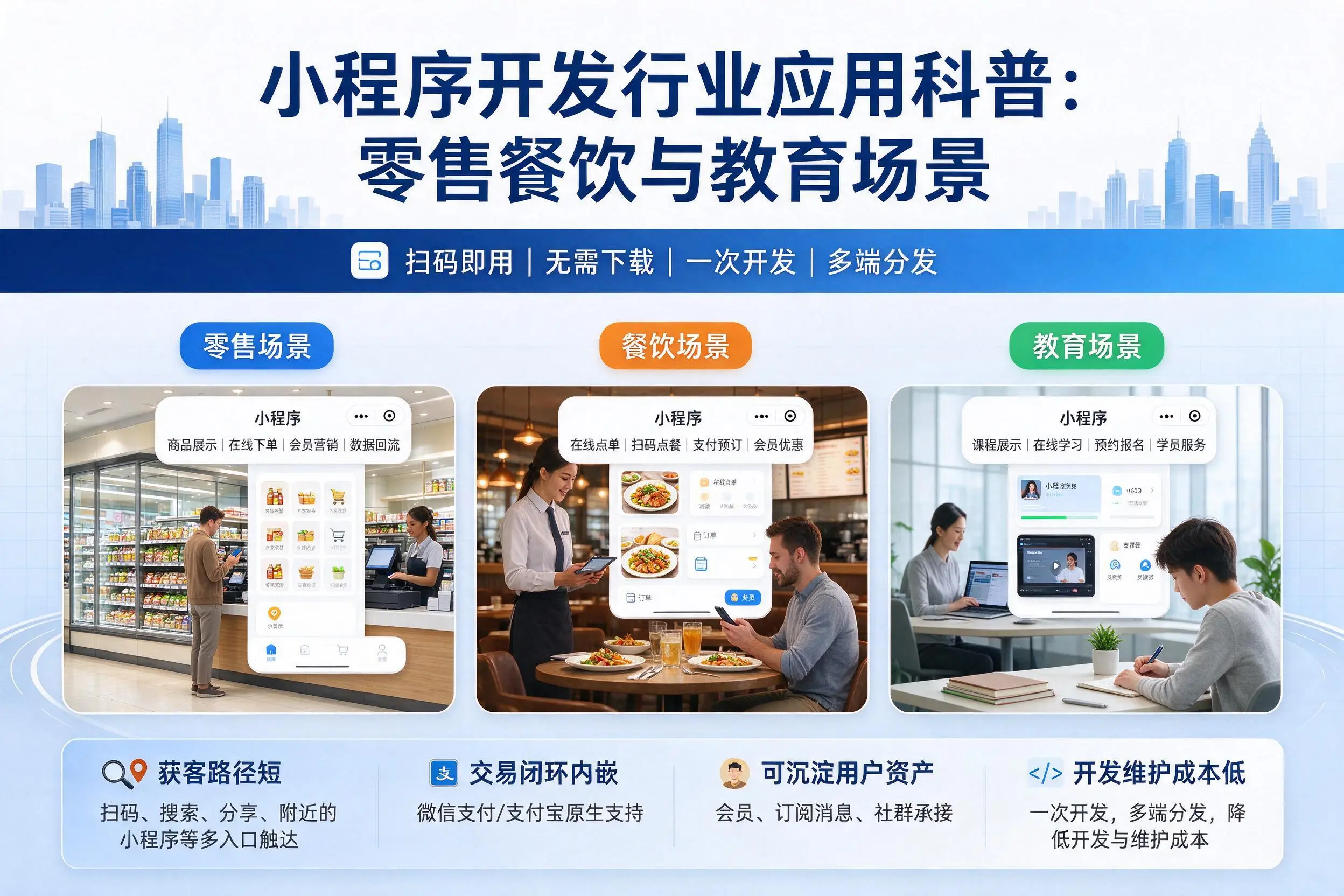 大庆小程序开发行业应用科普：零售餐饮与教育场景