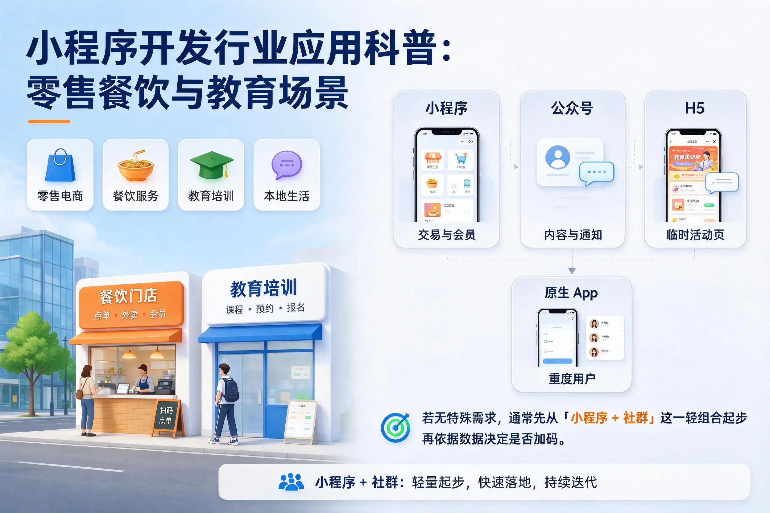 大庆小程序开发行业应用科普：零售餐饮与教育场景