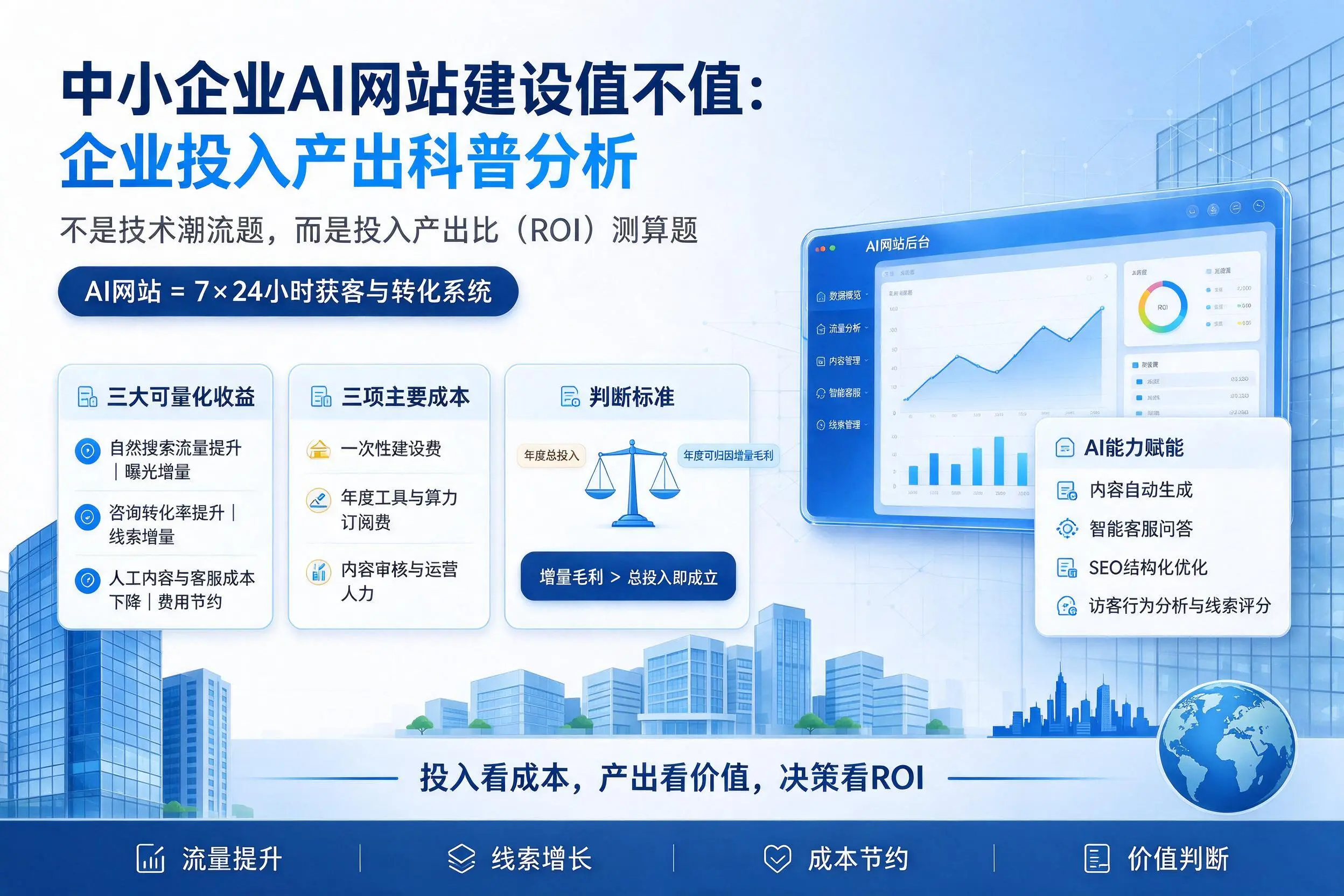 中小企业AI网站建设值不值：大庆企业投入产出科普分析