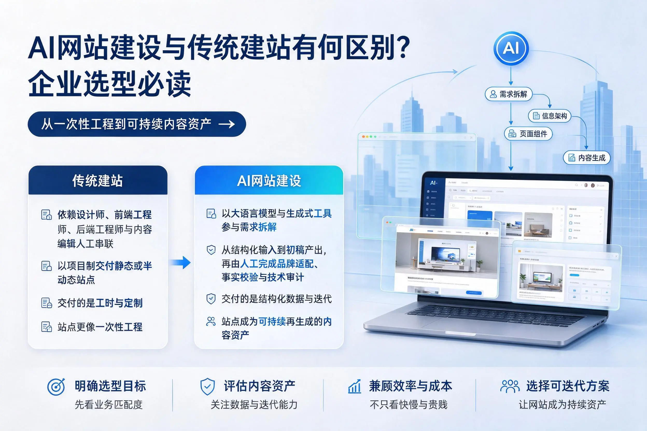 AI网站建设与传统建站有何区别？大庆企业选型必读