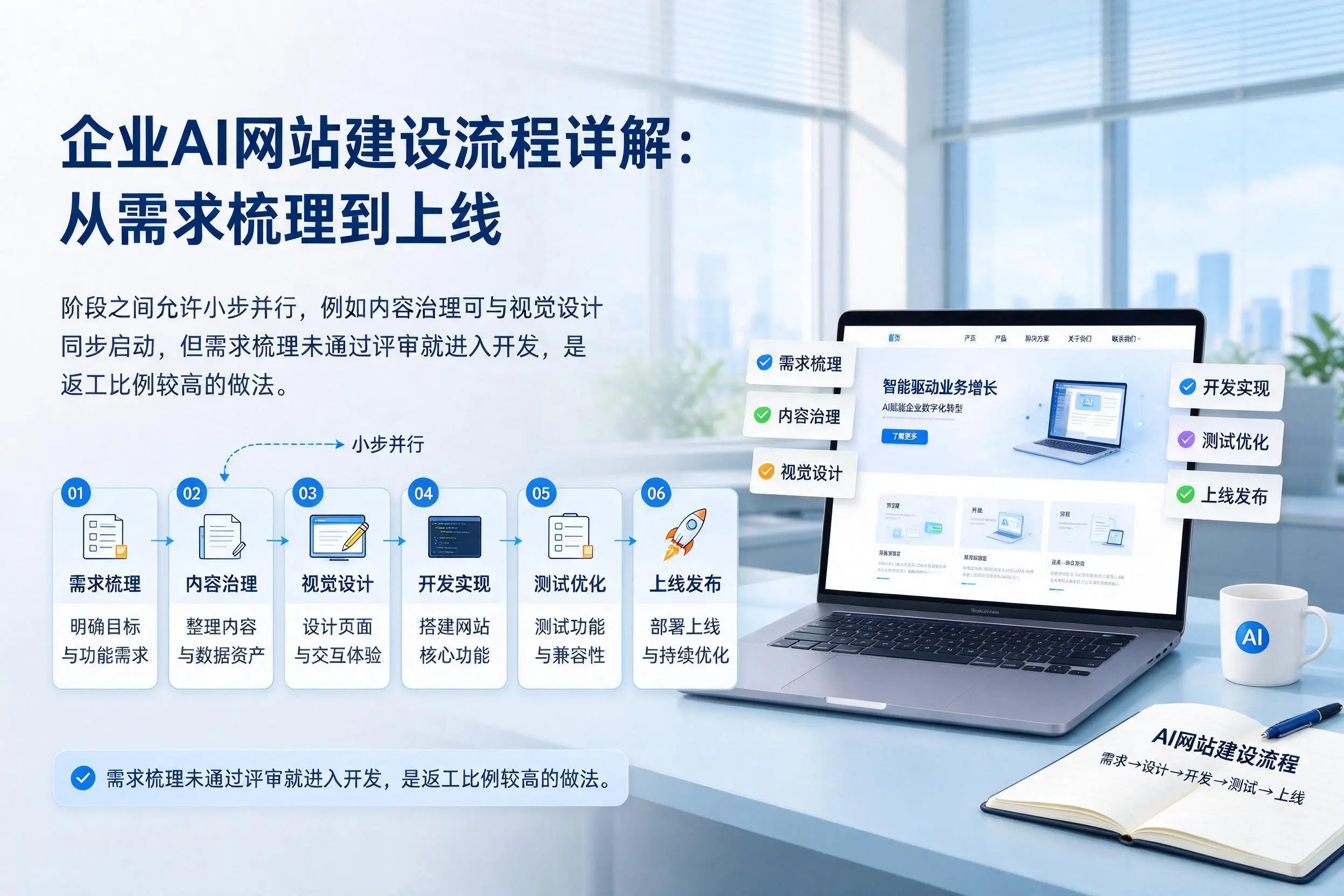 大庆企业AI网站建设流程详解：从需求梳理到上线