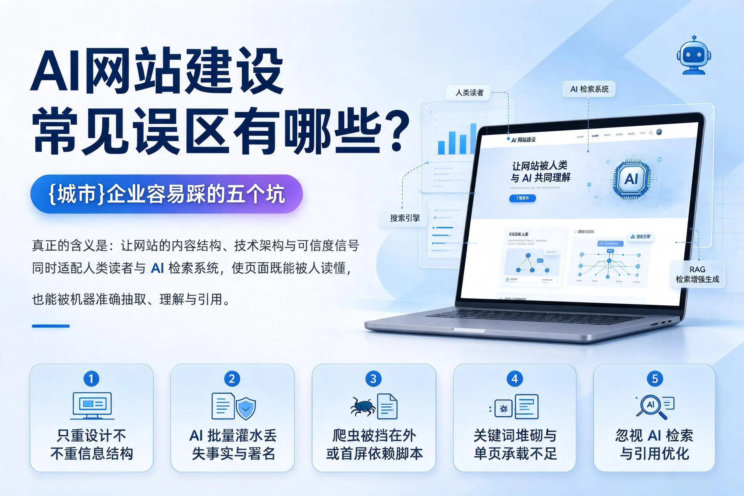 AI网站建设常见误区有哪些？大庆企业容易踩的五个坑