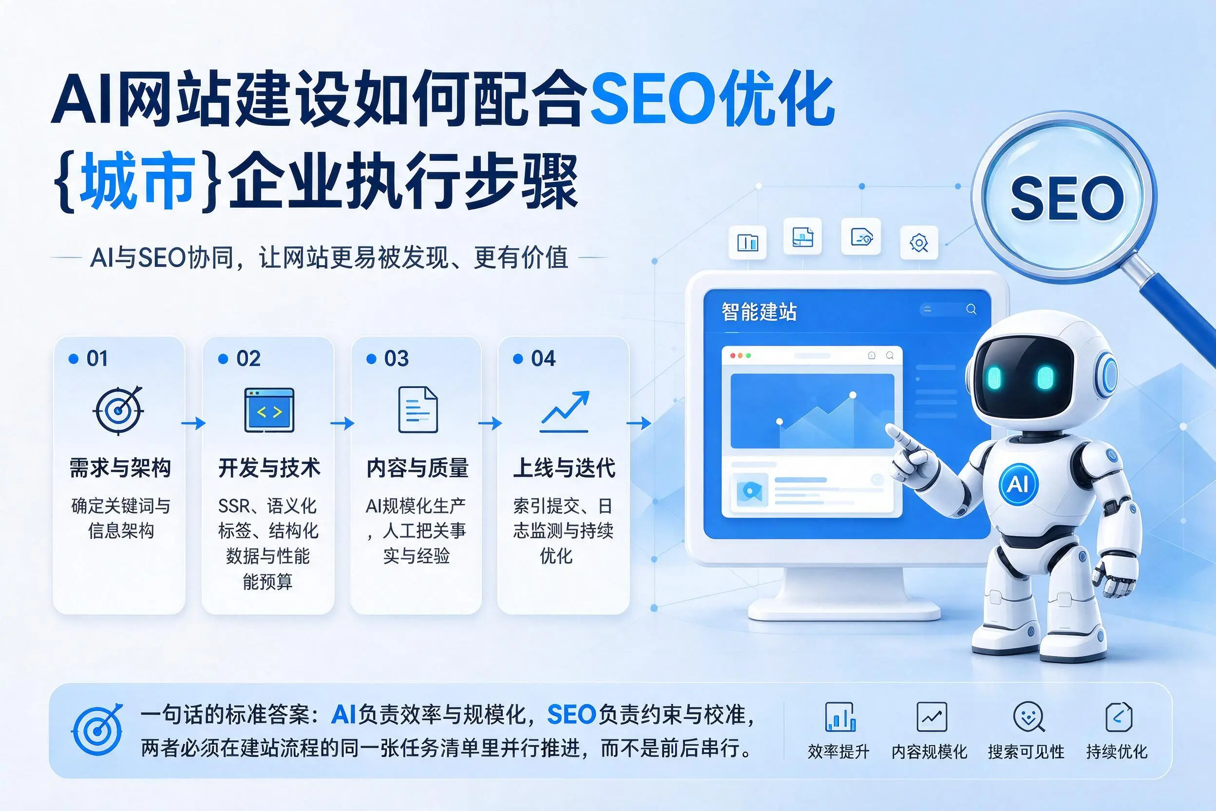 AI网站建设如何配合SEO优化，大庆企业执行步骤