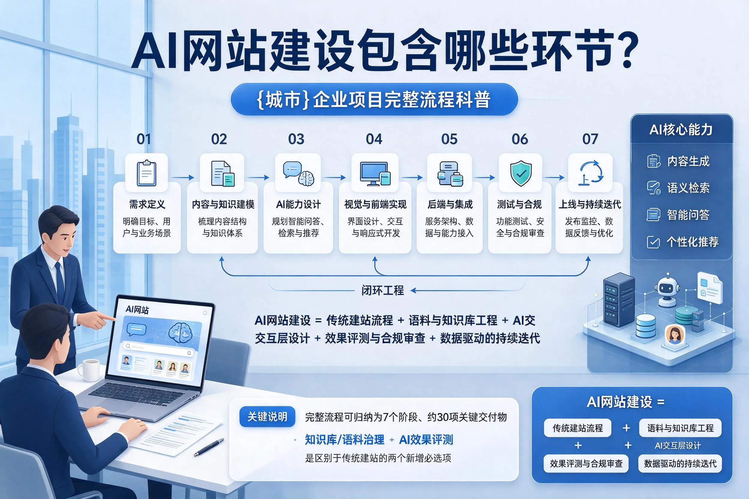 AI网站建设包含哪些环节?大庆企业项目完整流程科普