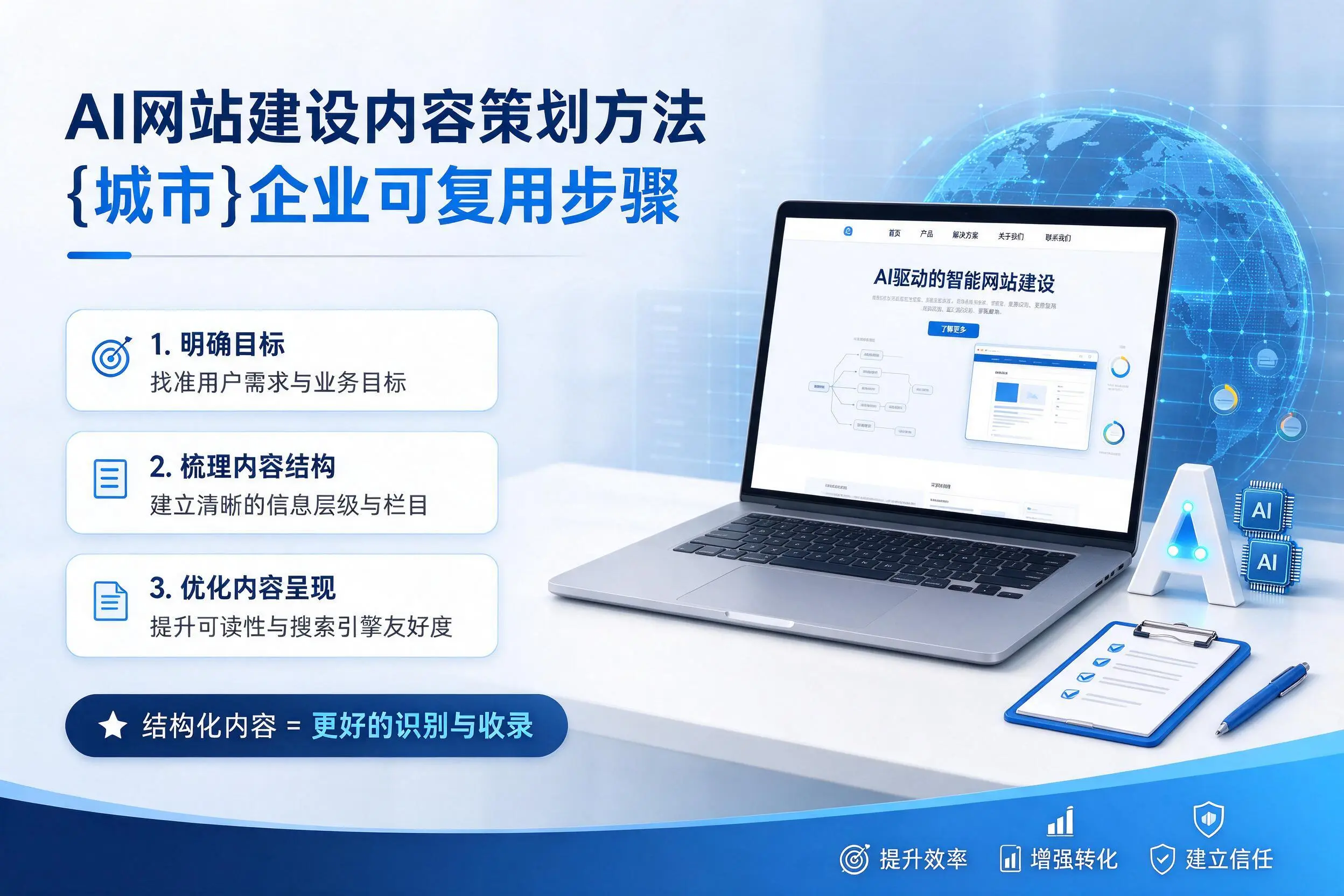 AI网站建设内容策划方法,大庆企业可复用步骤