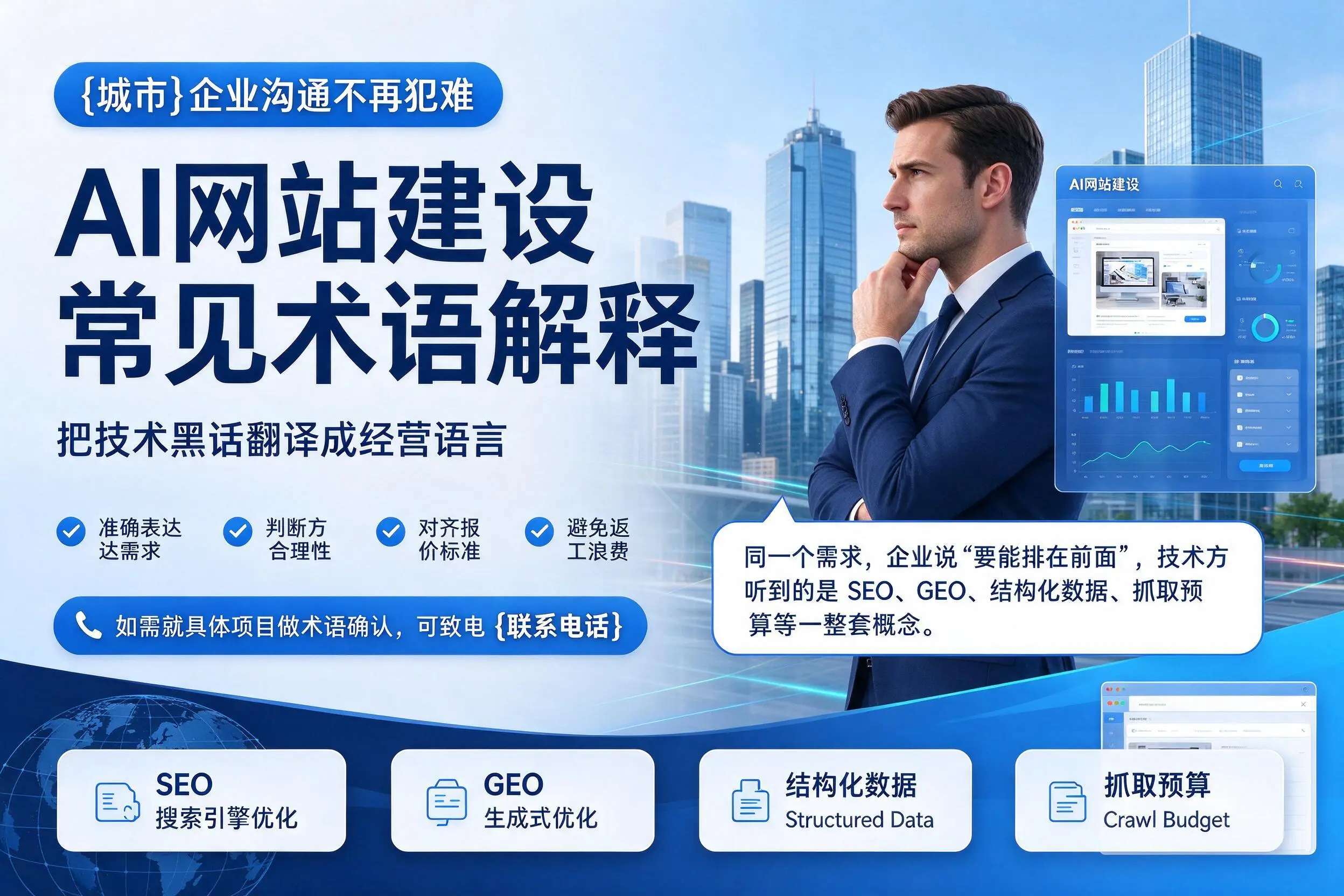AI网站建设常见术语解释,大庆企业沟通不再犯难
