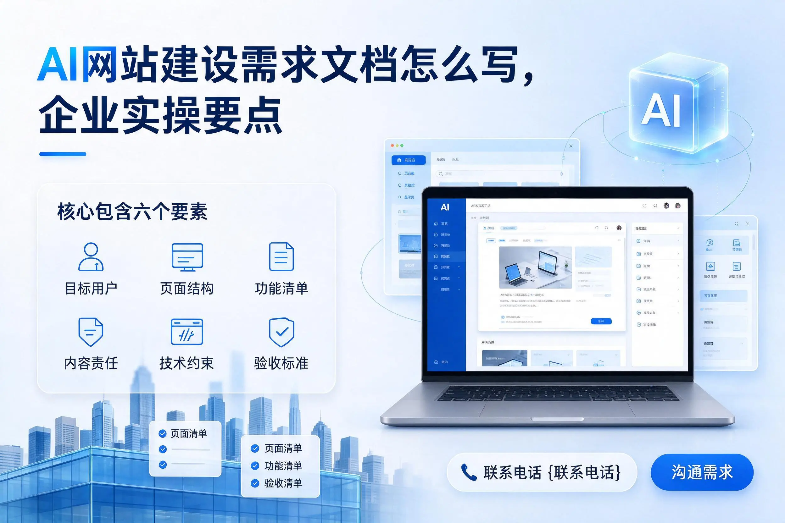 AI网站建设需求文档怎么写，大庆企业实操要点